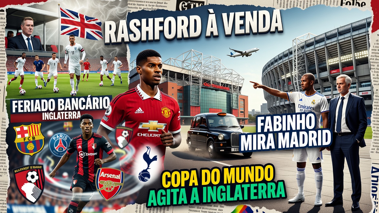Rashford à venda, Fabinho mira Madri e Copa do Mundo agita a Inglaterra