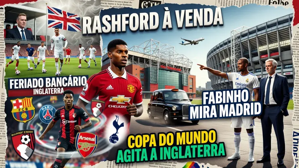 Rashford à venda, Fabinho mira Madri e Copa do Mundo agita a Inglaterra